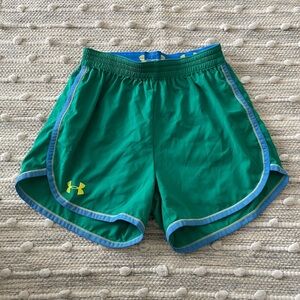 Under Armour Blue and Green Shorts XS
